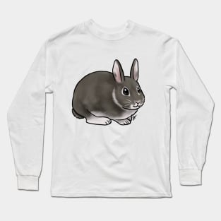 Small Mammal - Rabbit - Black and White Netherland Dwarf Long Sleeve T-Shirt